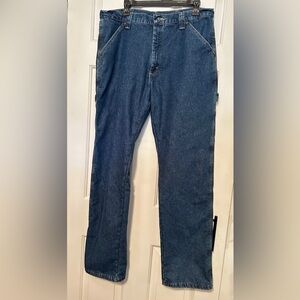 Wrangler Fleece Lined Carpenter Blue Denim Jeans